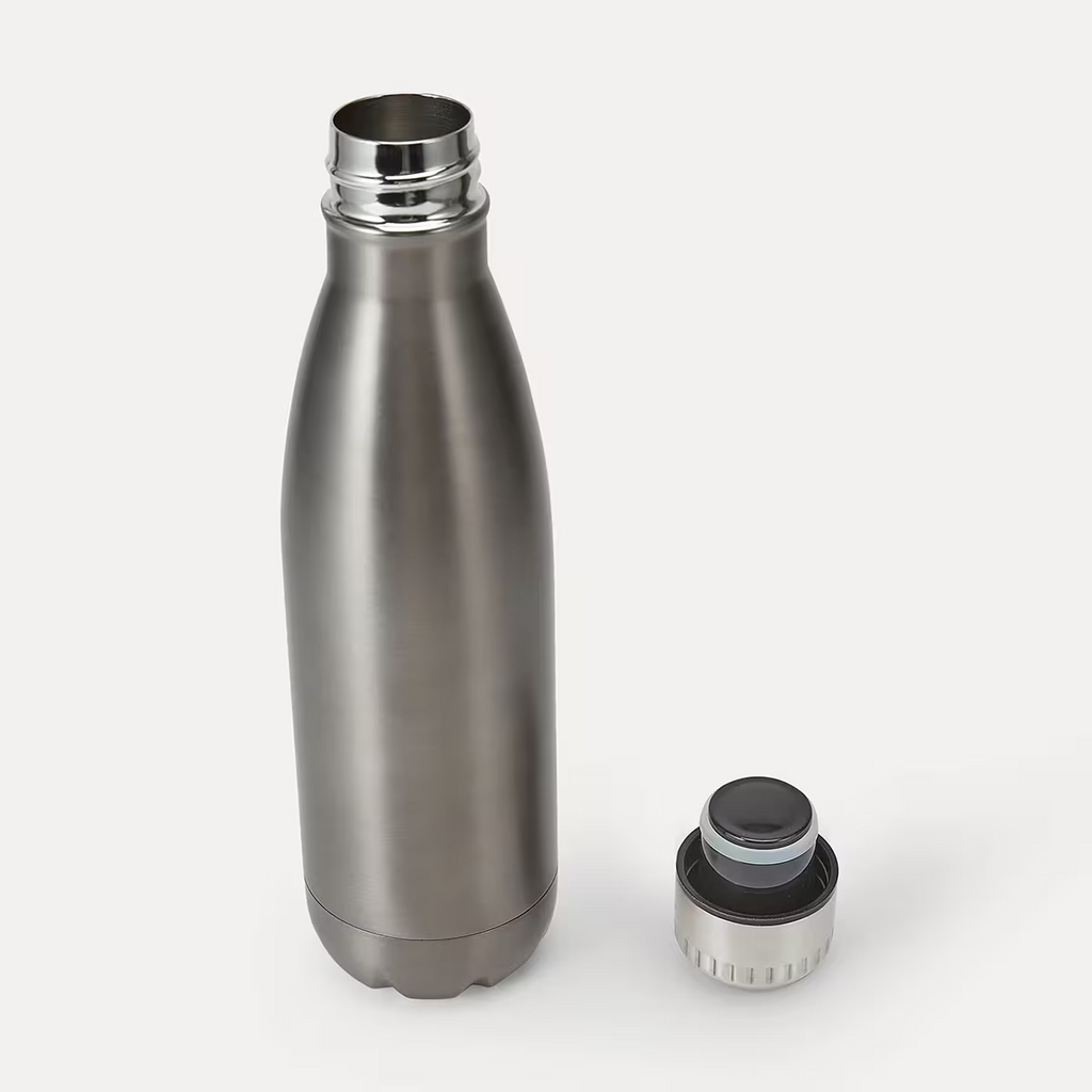 500ml Stainless Steel Water Bottle Graphite Double Wall Insulated Drink Bottle