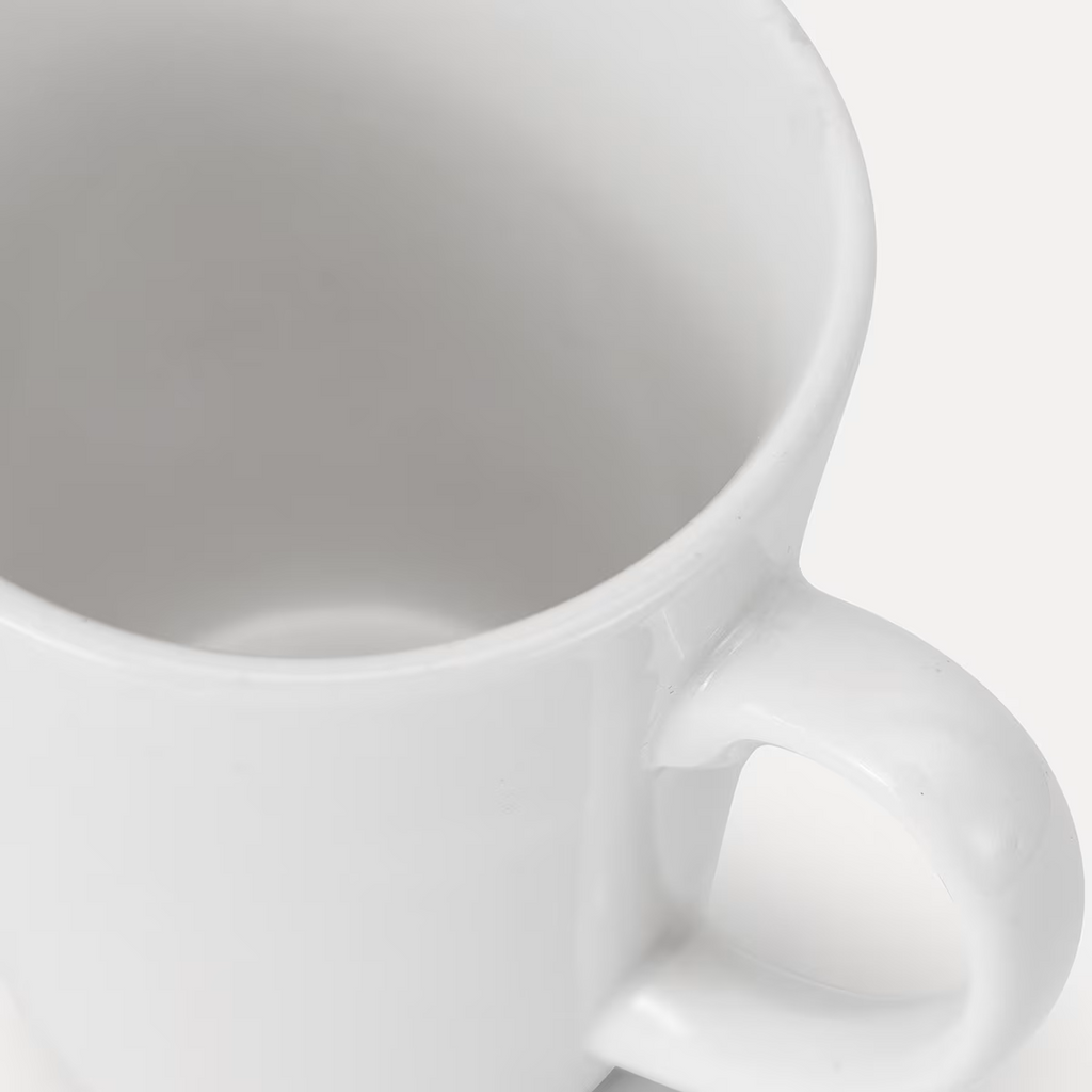 SET OF 6 COFFEE / TEA STANDARD WHITE MUG
