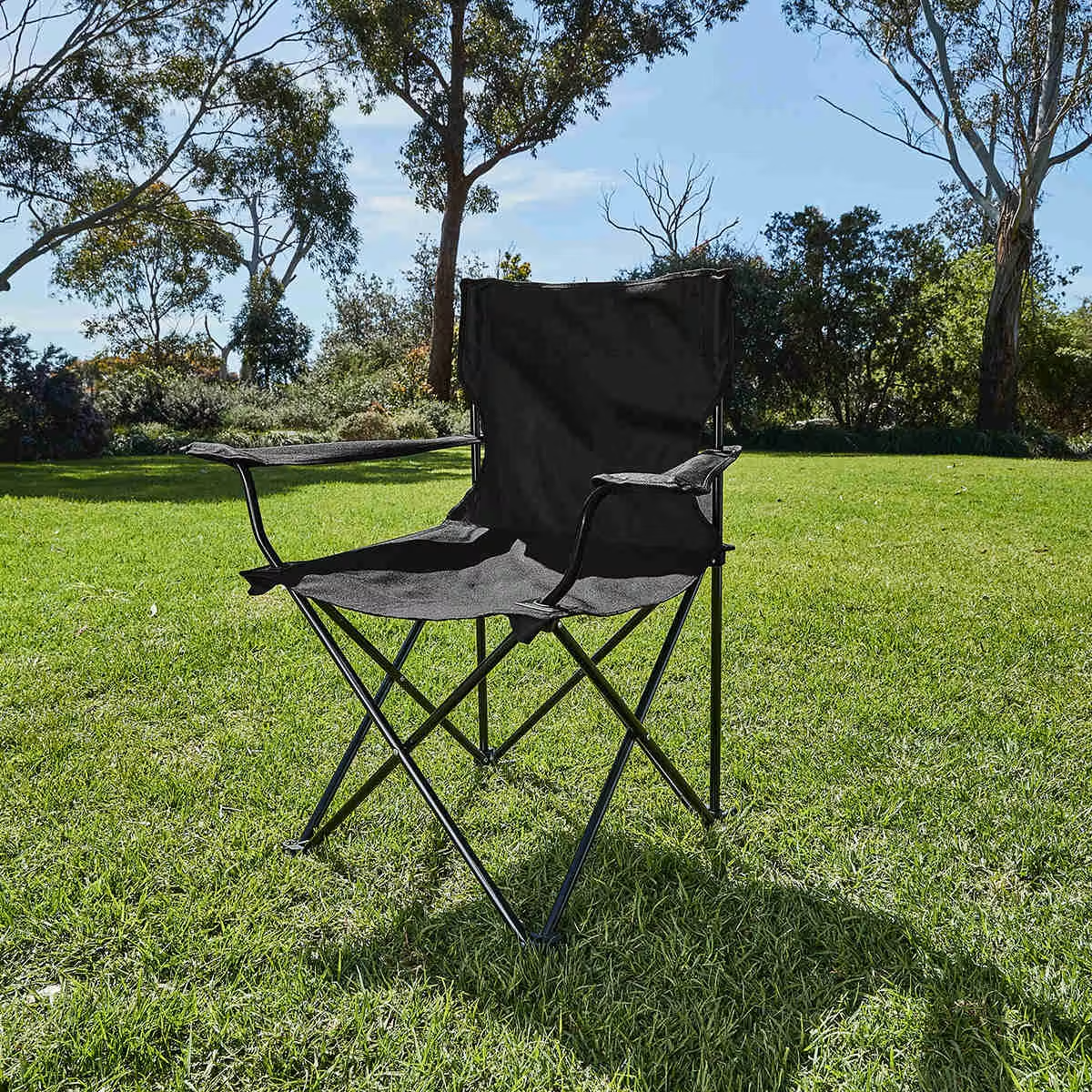 Basic Camp Chair -Easy Foldable Camping Chair Outdoor Backyard Camping Accessory