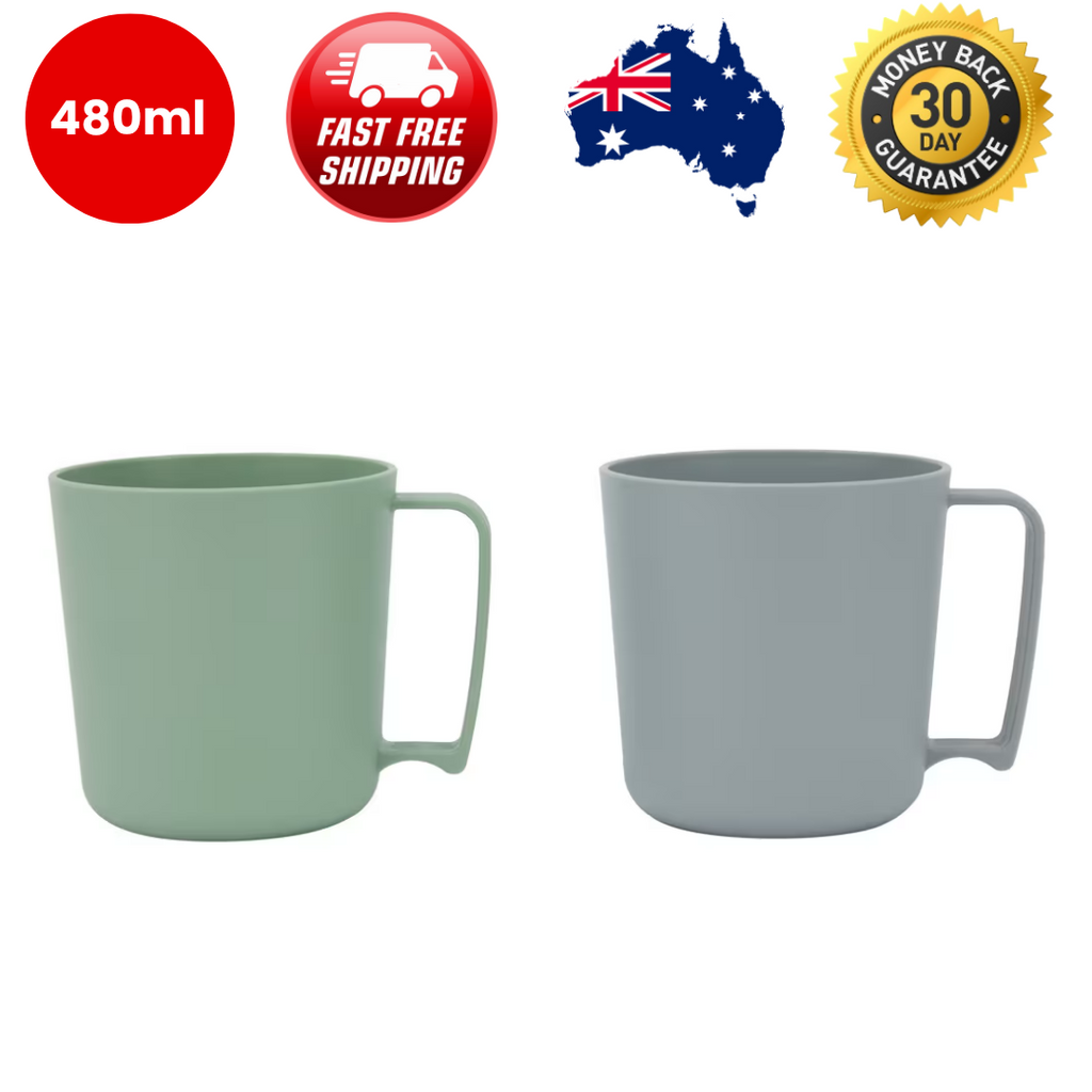 Plastic Mug Specialty for Camping Reusable 480ml, Assorted FREE SHIPPING