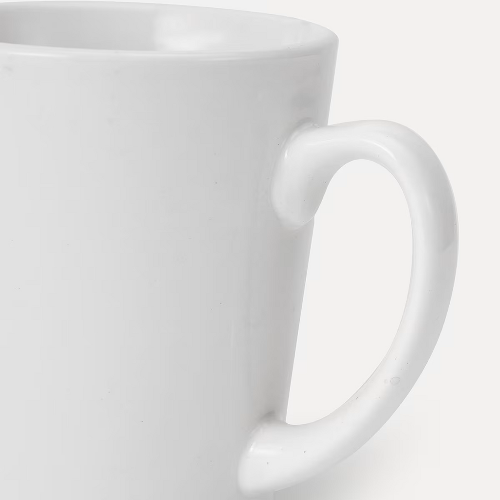 SET OF 6 COFFEE / TEA STANDARD WHITE MUG