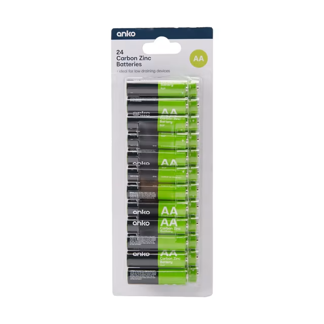 24 Pack Carbon Zinc Batteries AA / AAA Battery Super Long Life Batteries Bulk