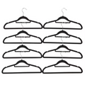 Flocked Hanger Velvet Cloth Hangers Coat Nonslip Hanger Slim Non-Slip Black Bulk