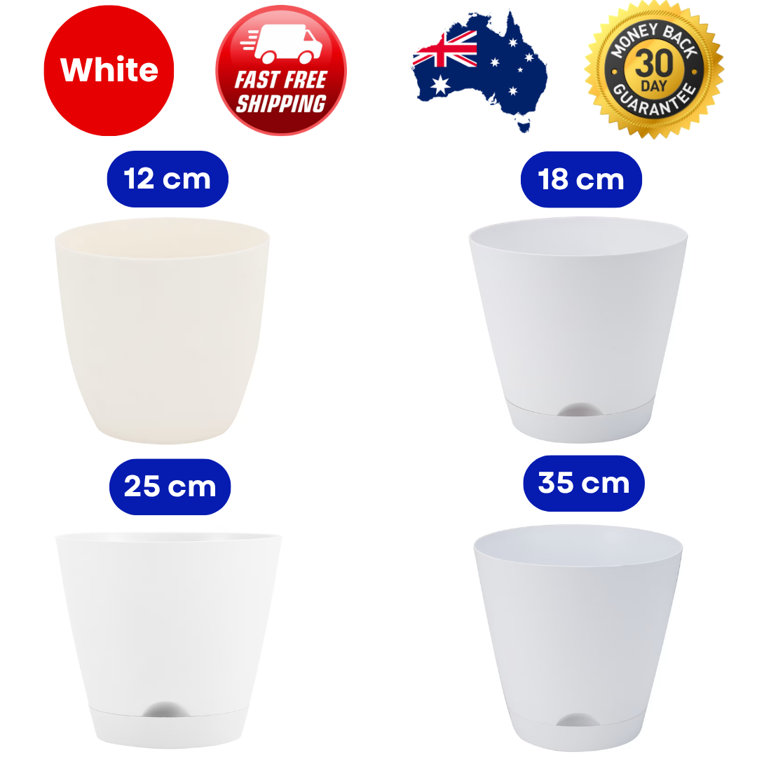 Self Watering Plant Flower Pot Planter Home Garden Outdoor, Indoor Plastic Pots