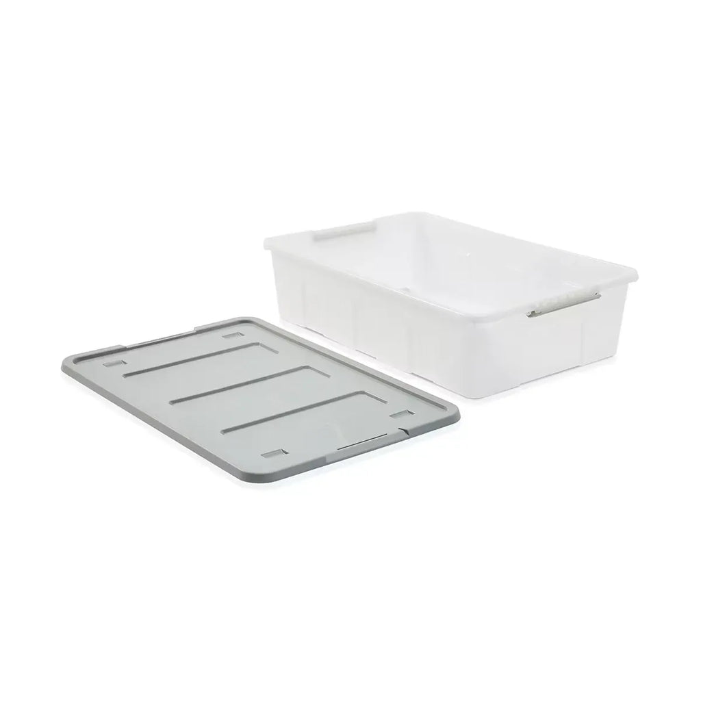 Large Storage Box Heavy Duty Plastic Tub Stackable Lid Organiser Containers Box