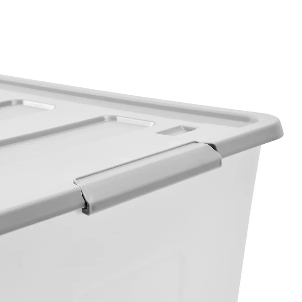 Large Storage Box Heavy Duty Plastic Tub Stackable Lid Organiser Containers Box