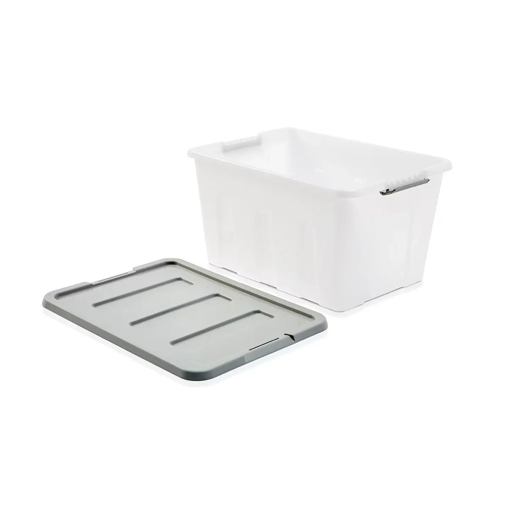 Large Storage Box Heavy Duty Plastic Tub Stackable Lid Organiser Containers Box
