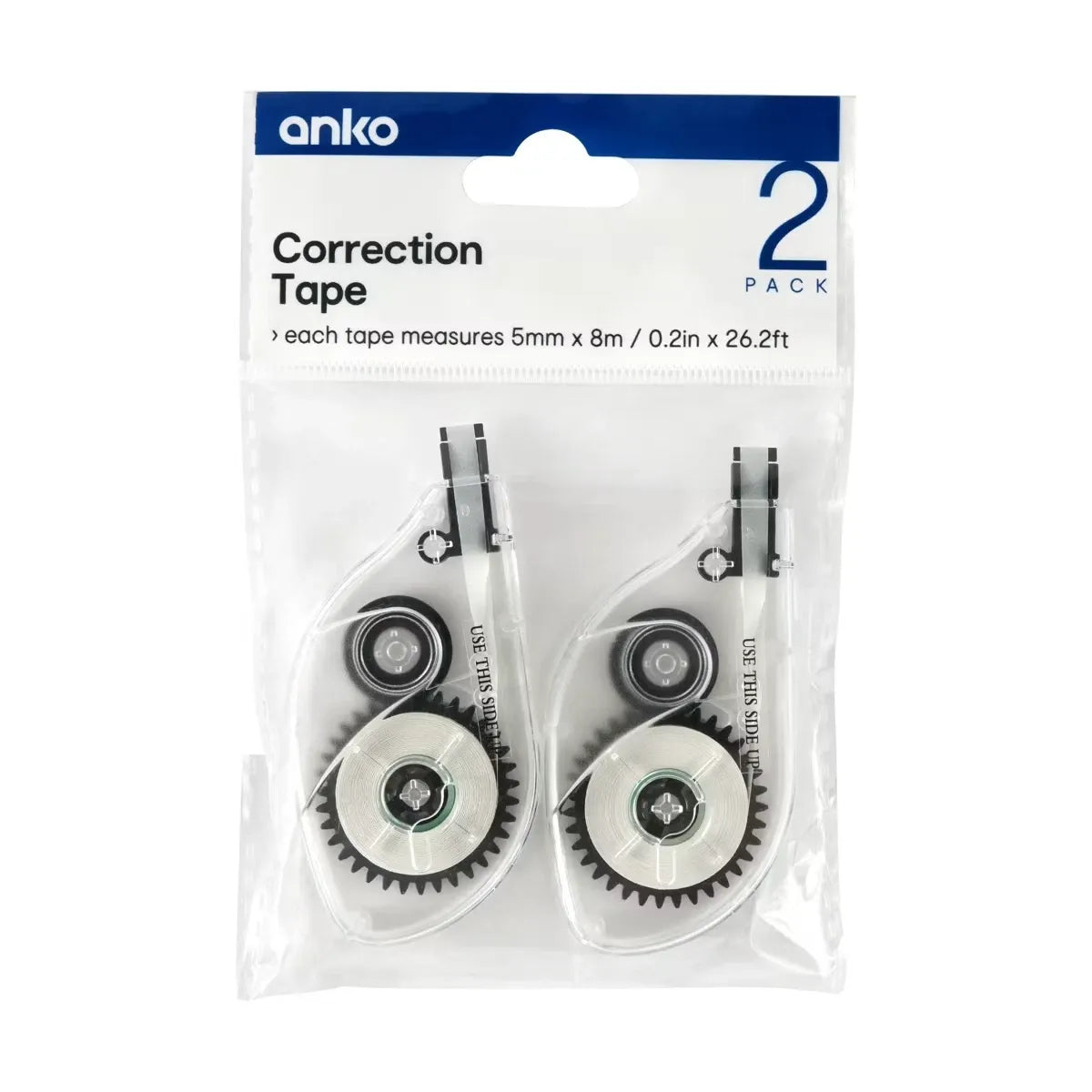 Correction Tape 2Pack Roller White Out Stationery Student Office School Easy Use