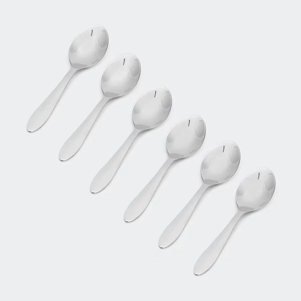 6 Stainless Steel Teaspoons Dining Cutlery Stirring Spoon Measuring Best Spoon