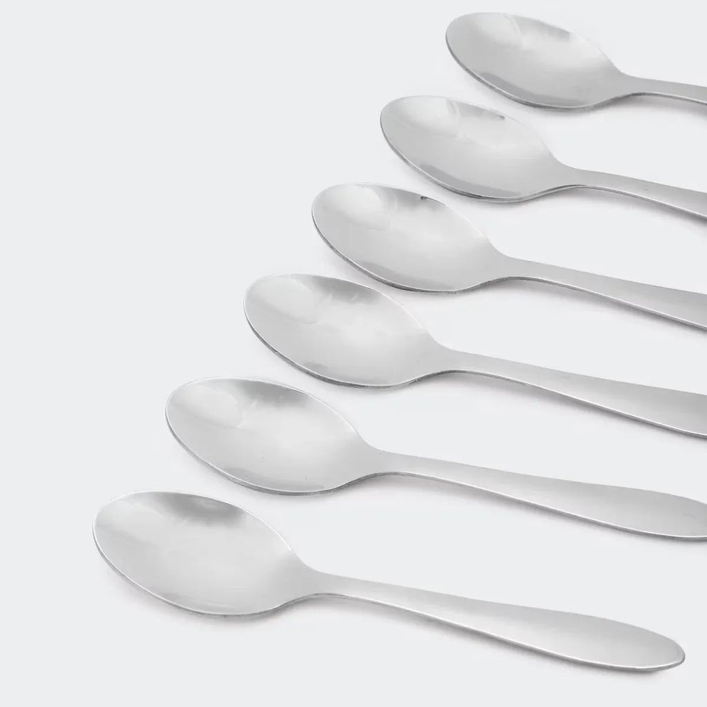6 Stainless Steel Teaspoons Dining Cutlery Stirring Spoon Measuring Best Spoon