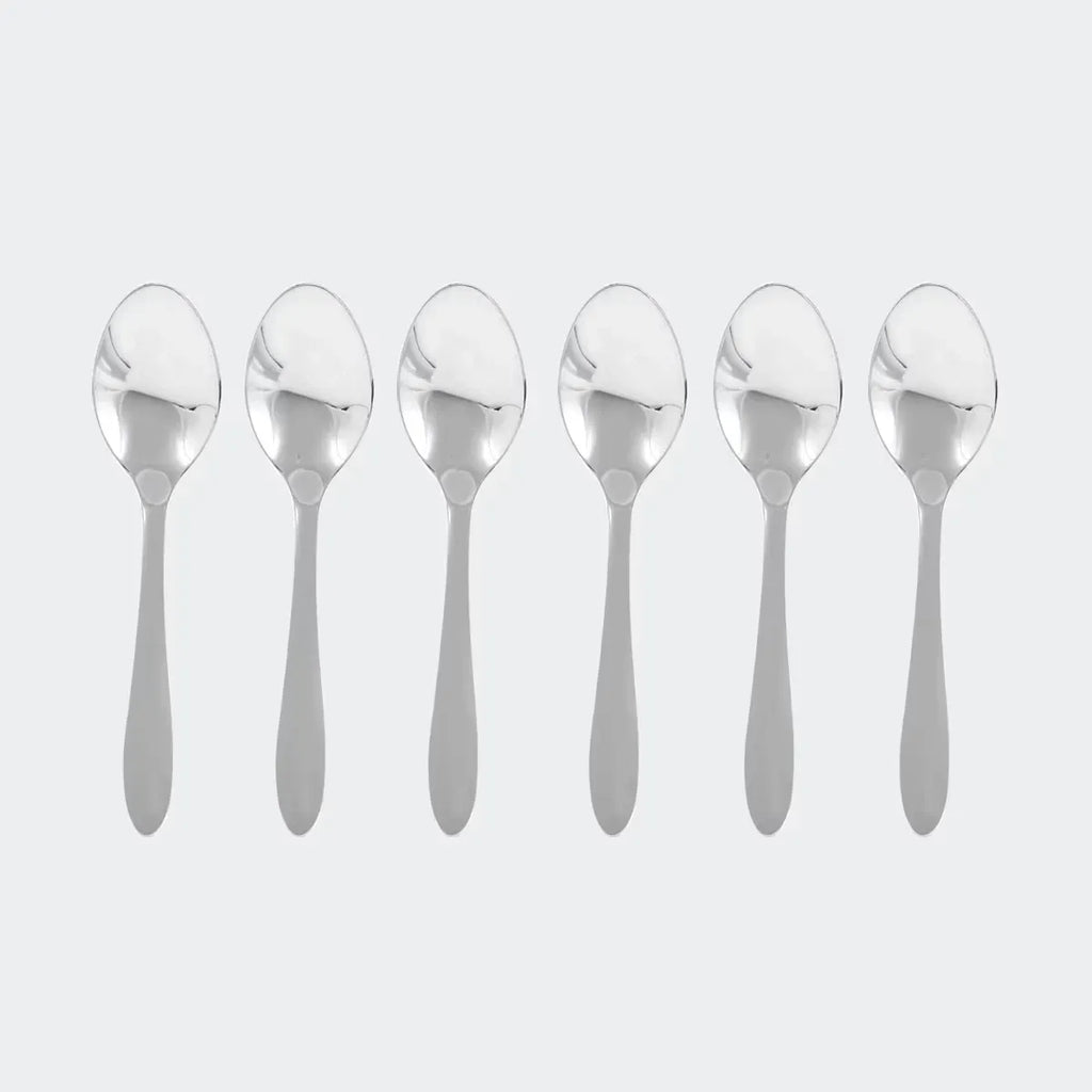 6 Stainless Steel Teaspoons Dining Cutlery Stirring Spoon Measuring Best Spoon