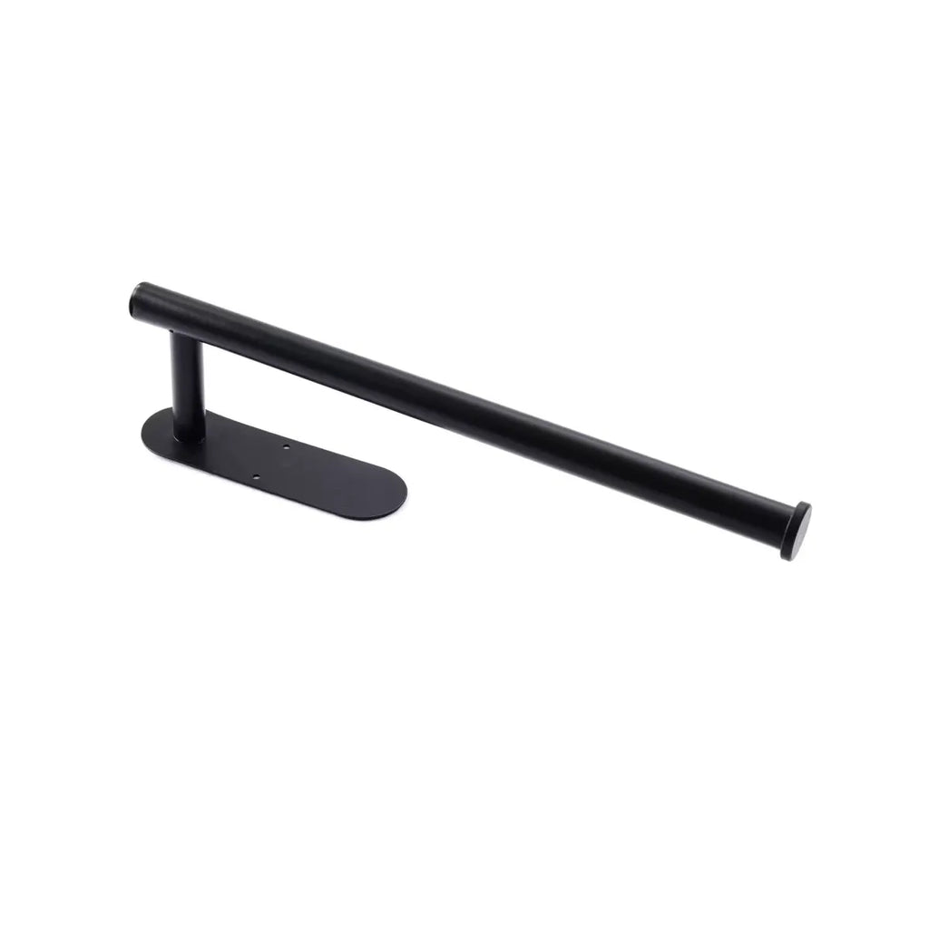 Kitchen Hanger Paper Roll Cabinet Towel Holder Black Rack Shelf Wall Adhesive