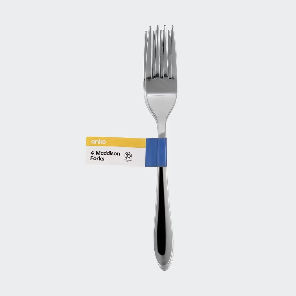 Set of 4 Stainless steel Maddison Forks