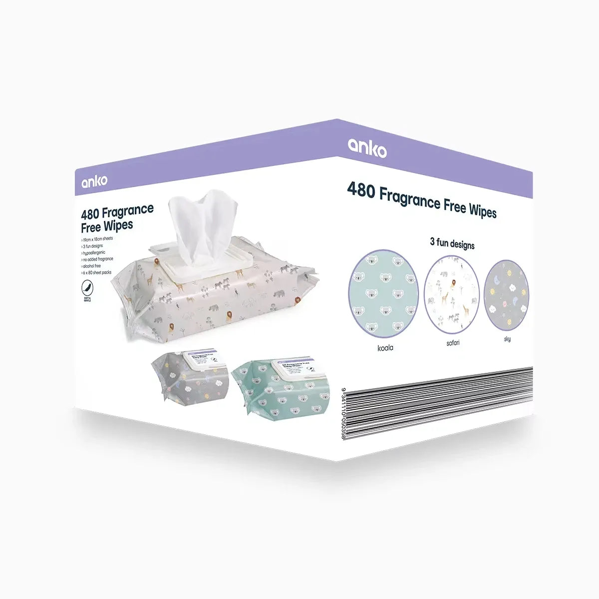 480 Pack Baby Wipes Fragrance Free Baby Wet Wipes Bulk Simply Water Soft Gentle