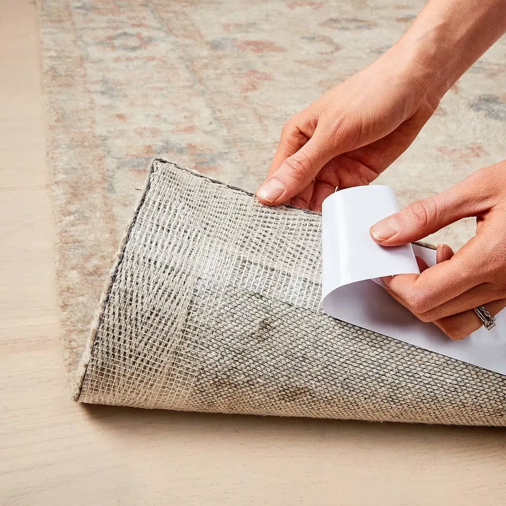 White Anti Slip Rug Grip Tape 7m x 6.3cm Self Adhesive Carpet Mat Floor Tape