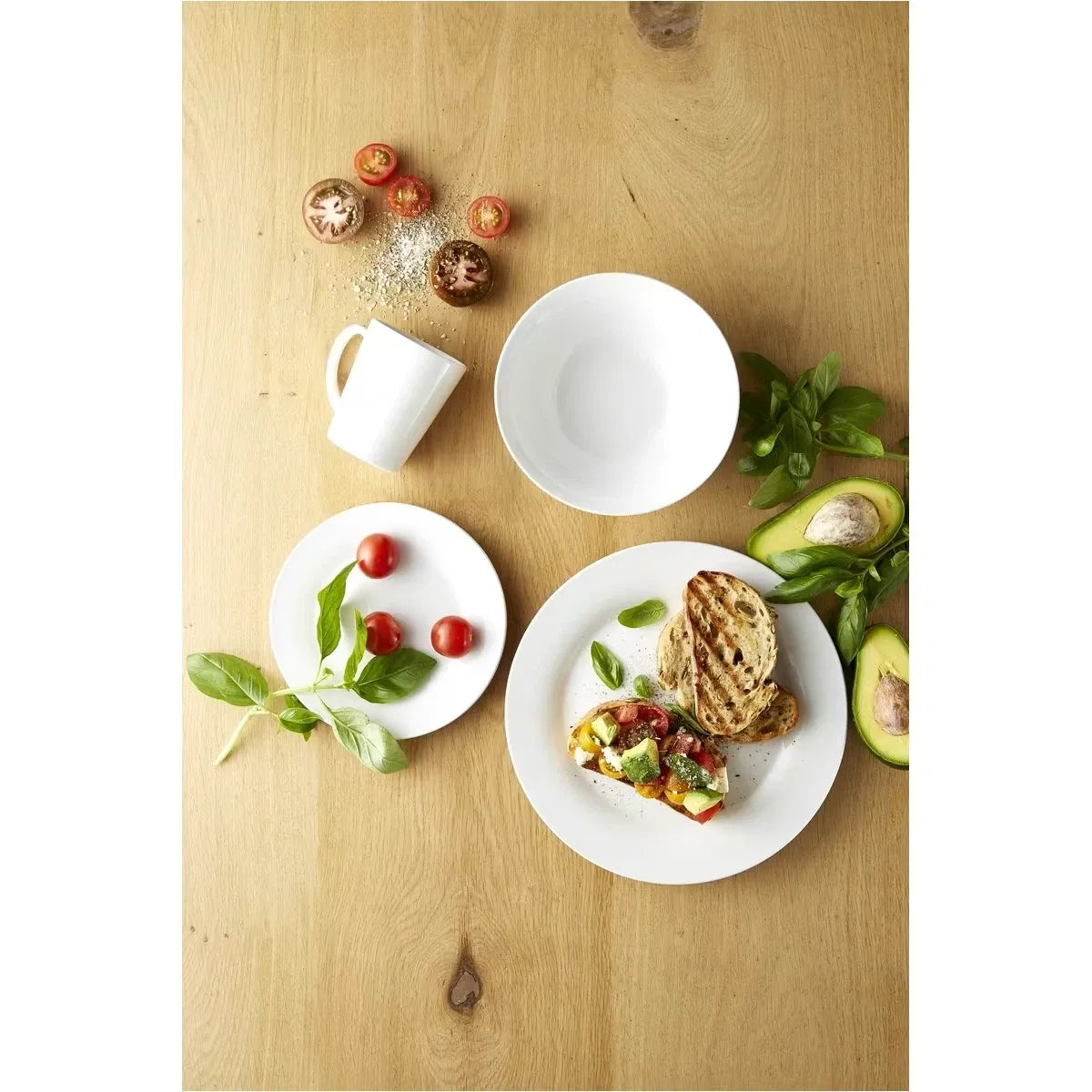 SET OF 6 COFFEE / TEA STANDARD WHITE MUG
