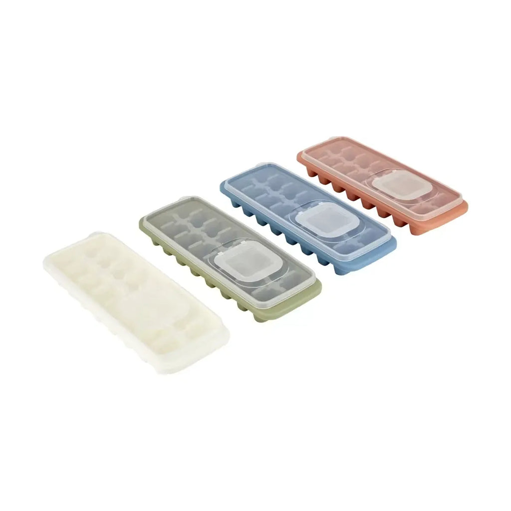Ice Cube Tray With Lid Assorted Reusable Ice Cube Tray Easy Refill Stackable AUS