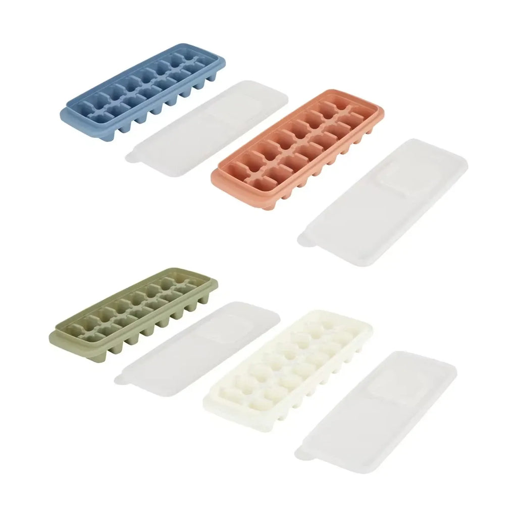 Ice Cube Tray With Lid Assorted Reusable Ice Cube Tray Easy Refill Stackable AUS