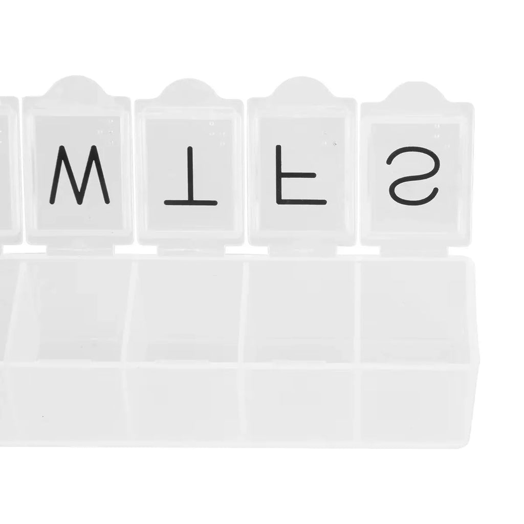 7 Day Pill Organizer Weekly Medicine Storage Box 7 Compartment Travel Container