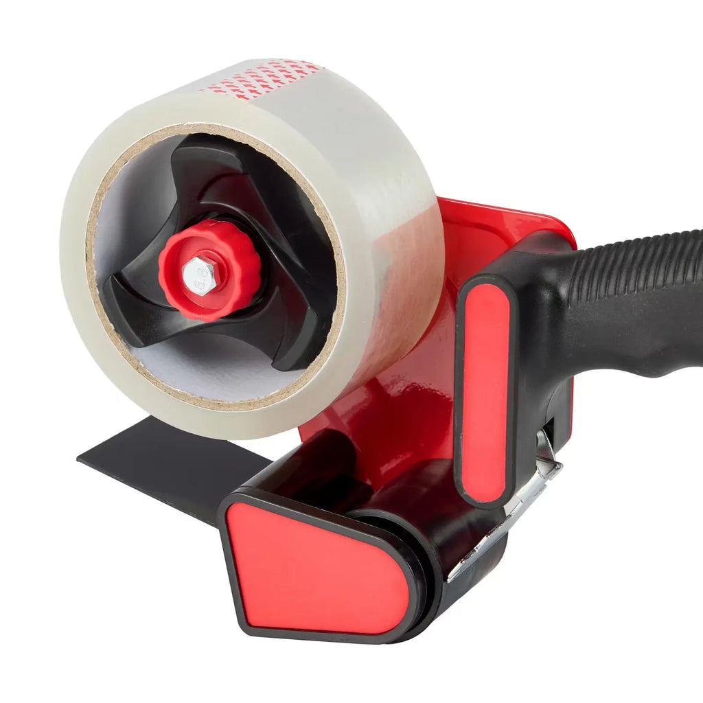 Packing Tape Dispenser Gun+2 Rolls 50m x 4.8mm Clear Tape With Cutter Packaging