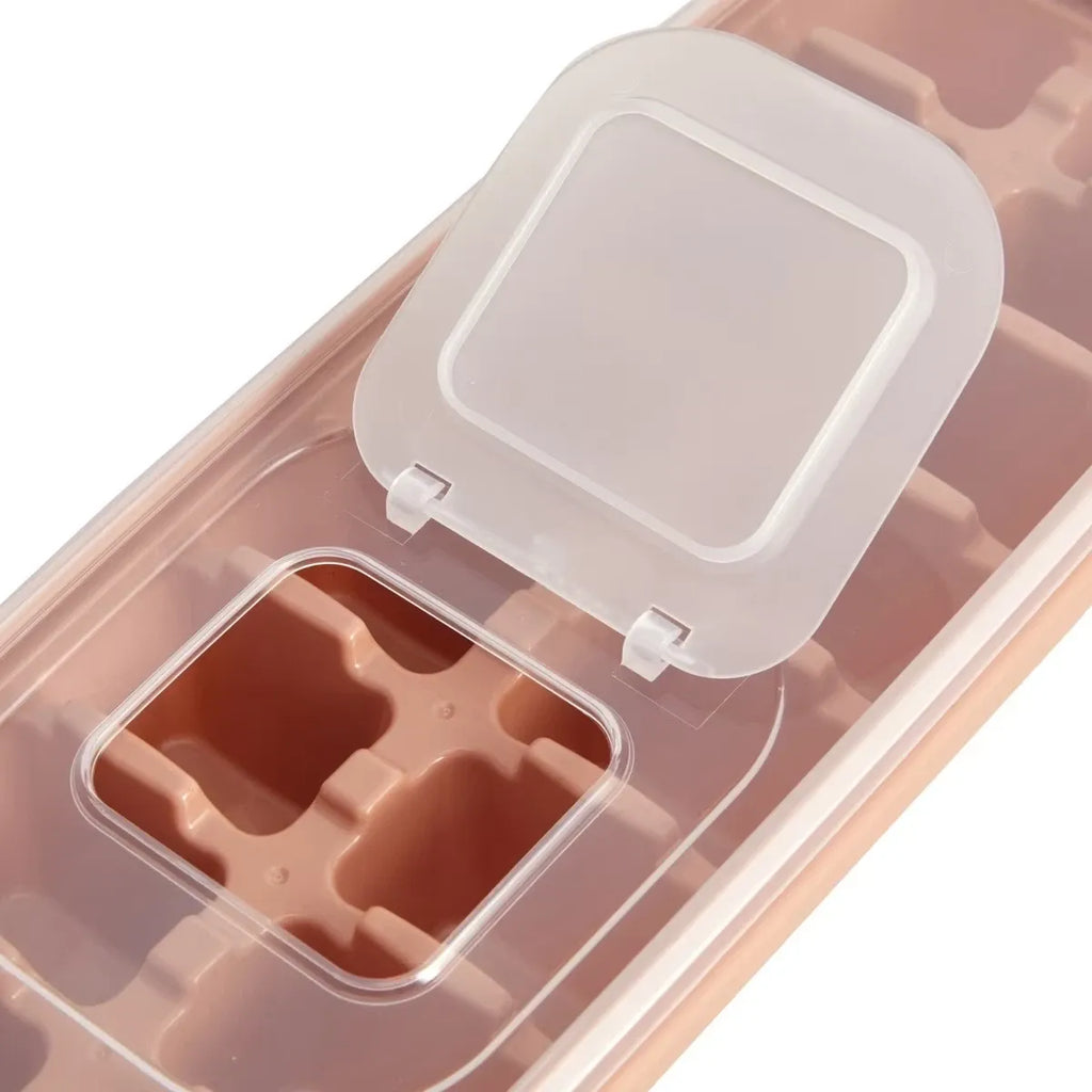 Ice Cube Tray With Lid Assorted Reusable Ice Cube Tray Easy Refill Stackable AUS