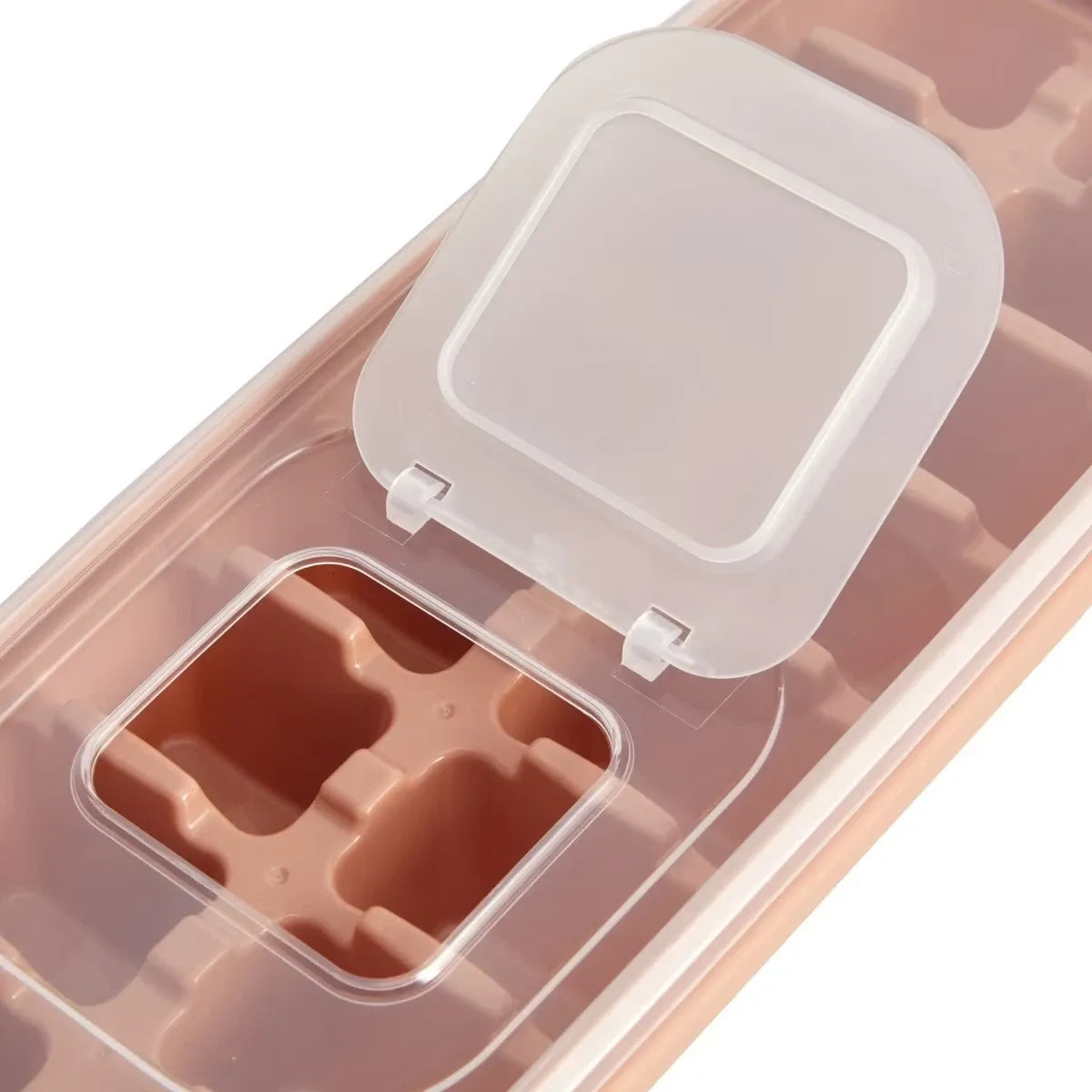 Ice Cube Tray With Lid Assorted Reusable Ice Cube Tray Easy Refill Stackable AUS