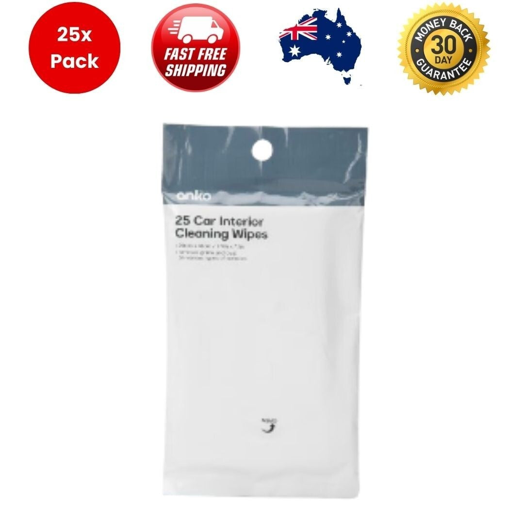 25 Pack Car Interior Cleaning Wipes Removes grime and dust from car's interior