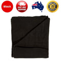 Black Polar Fleece Throw Blanket - Cozy Comfort, Soft & Warm Winter Blanket