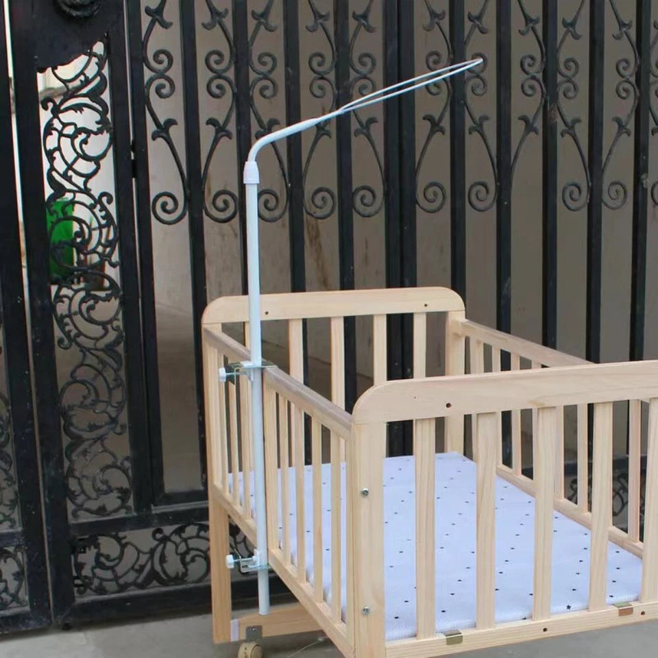Mosquito Net + Clip-On Holder Set Baby Cot Netting Canopy Drape Stand Accessory