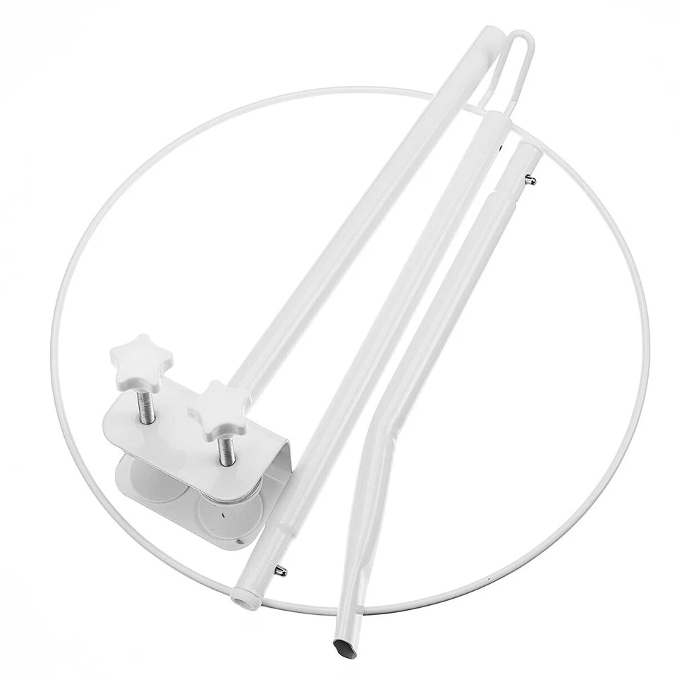 Mosquito Net + Clip-On Holder Set Baby Cot Netting Canopy Drape Stand Accessory