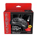 Retro-Bit SEGA Genesis 6-Button Arcade Pad with USB for PC and Mac (Black) NEW