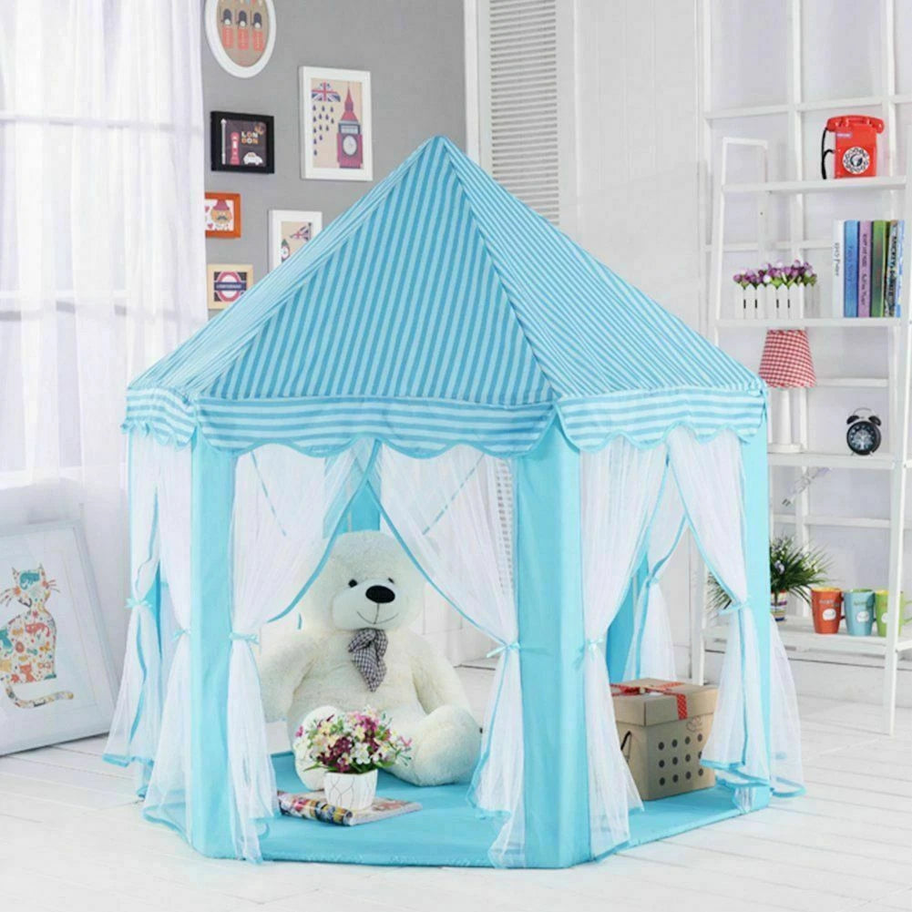 Kids Fairy Princess Castle Play House Hexagon Toy Tent Pop up Tent Indoor /Light