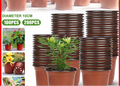 400X Plastic Plant Flower Pots Nursery Seedlings Growing Garden Red Plant Pots