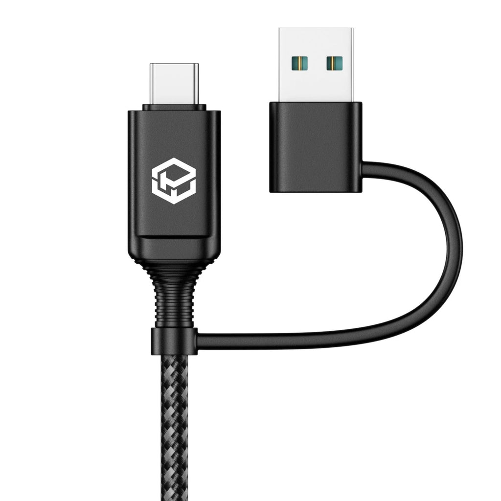 Powerwave 2-In-1 2M USB-C Charging Cable with USB-A Adapter for Nintendo Switch