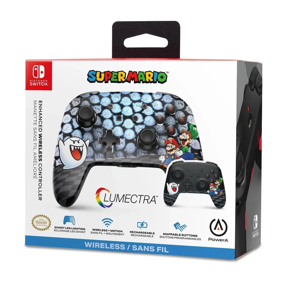 Powera Lumectra Enhanced Wireless Controller for Nintendo Switch (Mario Boo) NEW