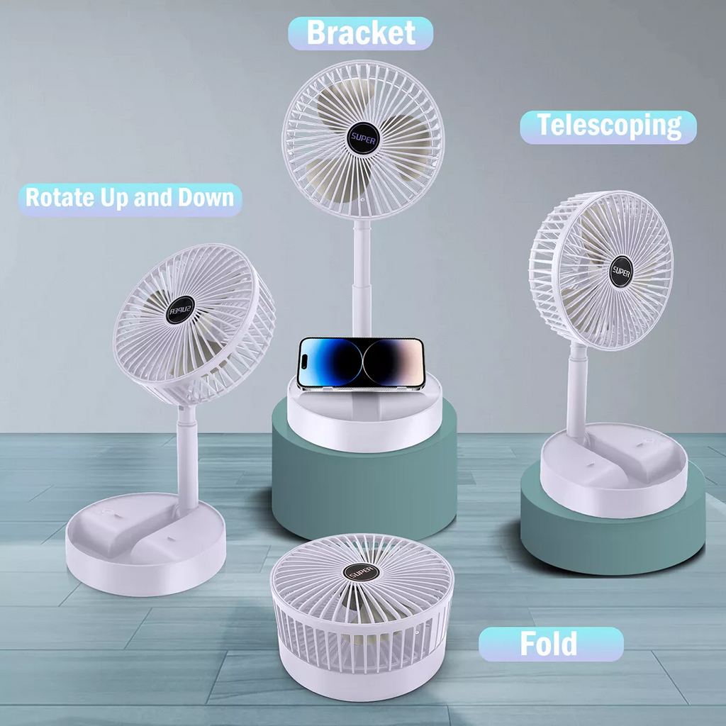 Portable Desk Fan Foldable USB Table Fan Rechargeable Fan Mini Cooling Fans