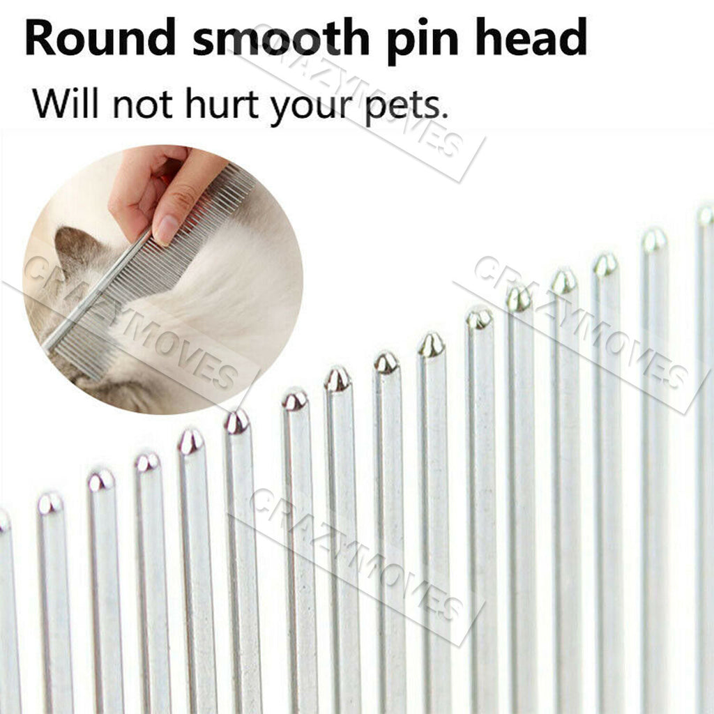 Stainless Steel Teeth Metal Comb Brush Pet Cat Dog Hair Grooming Trimmer