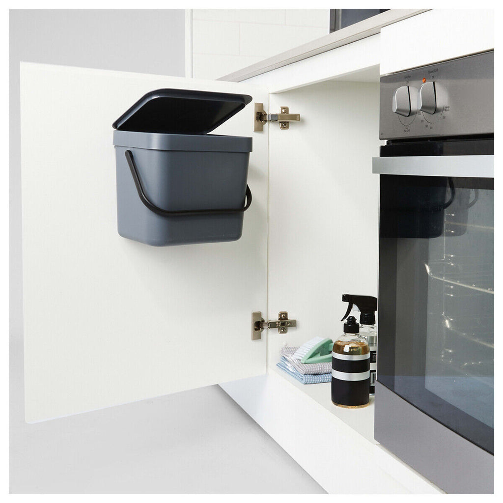 5-55L Rubbish Bin Kitchen Home Garbage Dust Waste Trash Plastic Lid Bin S-Large