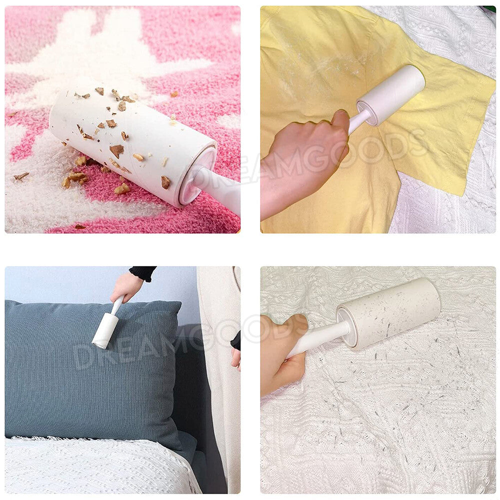 Lint Roller With Refills Sticky Remover Pet Dog Hair Clothes Sofa Dust Cleaning