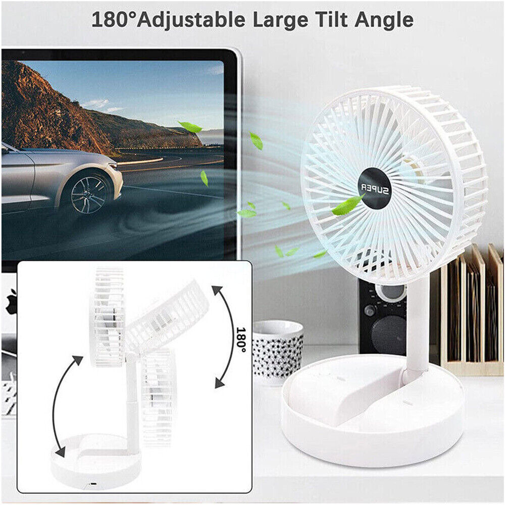 Portable Desk Fan Foldable USB Table Fan Rechargeable Fan Mini Cooling Fans