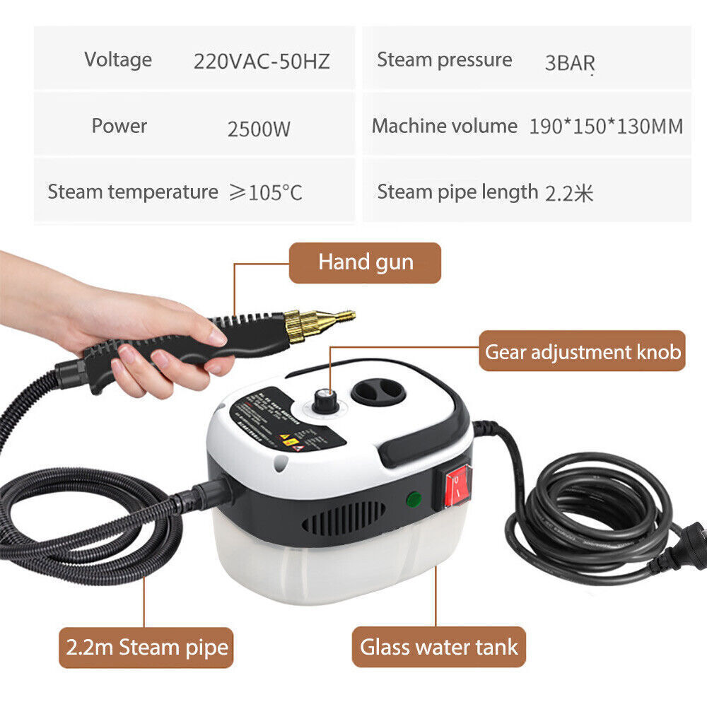 2500W Steam Cleaner High Temperature Household Kitchen Cleaning High Pressure