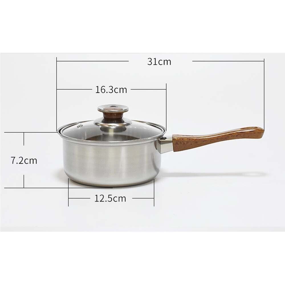 12Piece Cookware Set Kitchen Stainless Steel Stock Pot Pan Sets Saucepan Casser