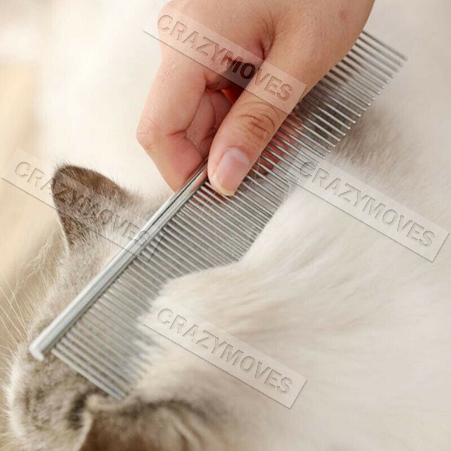 Stainless Steel Teeth Metal Comb Brush Pet Cat Dog Hair Grooming Trimmer