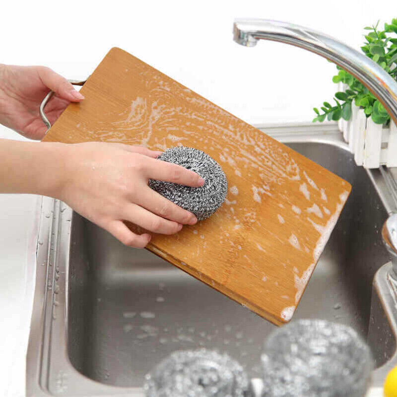 Stainless Steel Scourers Steel Wool Scrubber Pad Used for Dishes Pots 6 Pack