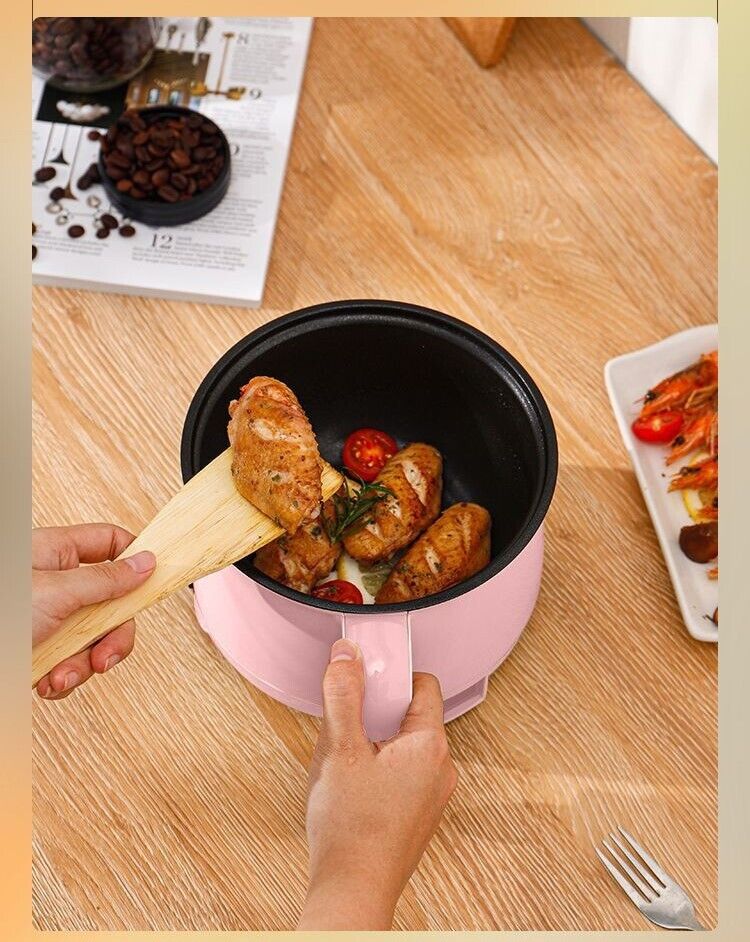 1.8L Portable Electric Mini Rice Cooker Non-Stick Soup Cooker Multi Cooking
