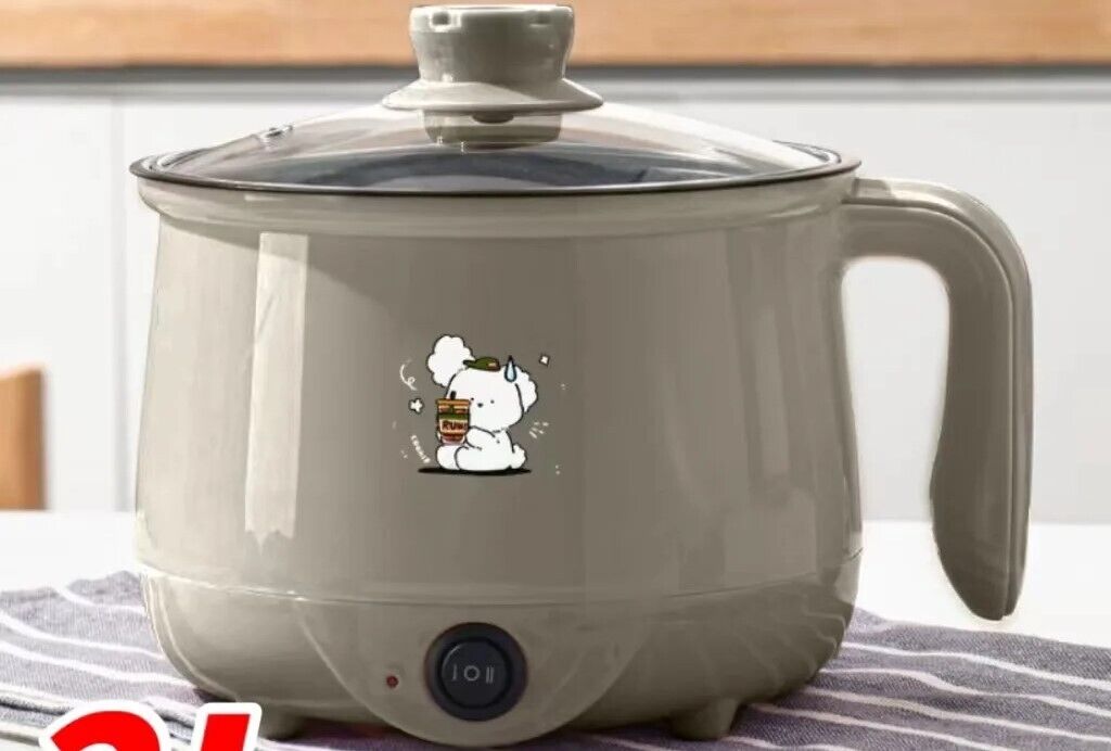 1.8L Portable Electric Mini Rice Cooker Non-Stick Soup Cooker Multi Cooking