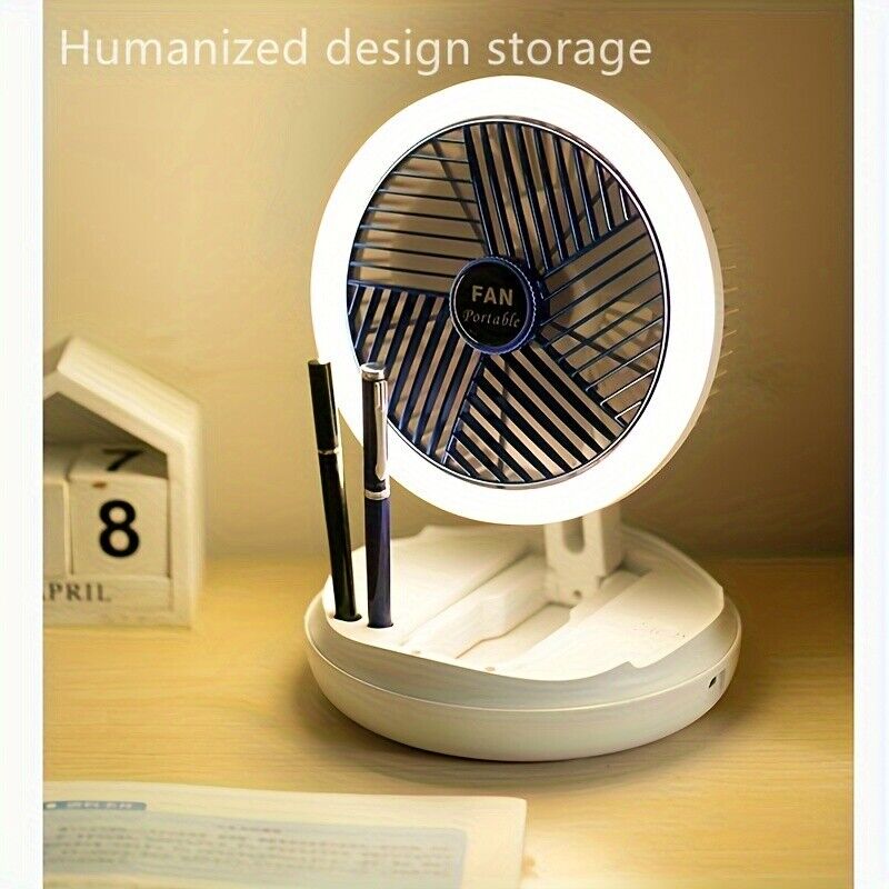 Folding Cooling Fan Rechargeable Wall Mounted Fan Remote Control for Home Office