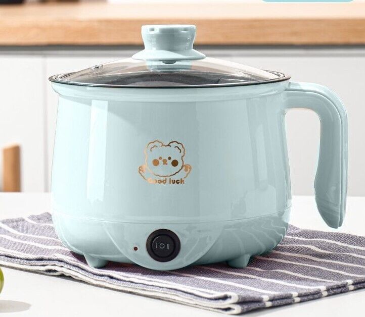 1.8L Portable Electric Mini Rice Cooker Non-Stick Soup Cooker Multi Cooking