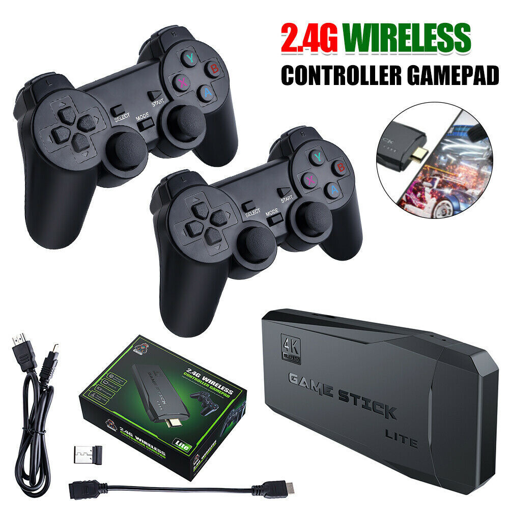 20000+ 4K HDMI TV Video Game Stick Retro Gaming Console W/ 2 Wireless Controller