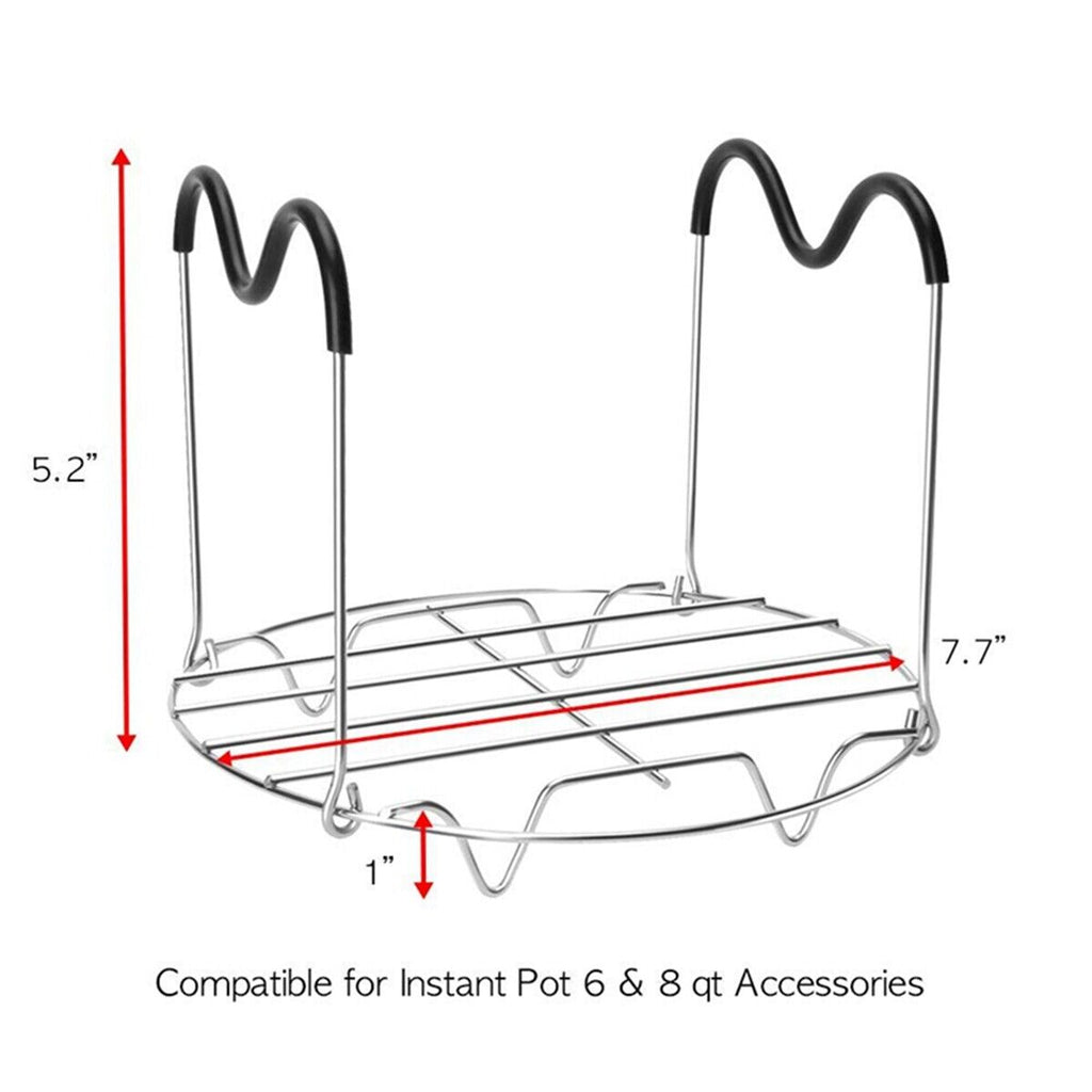 Instant Pressure Cooker Pot Heating Cooking Steam Rack Steaming Tray with Handle